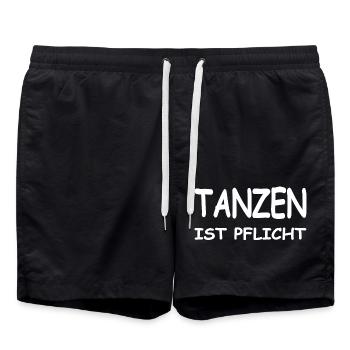 Tanzen - Badeshorts - Schwarz - Vorne - AI Model Male 185 light (185cm)