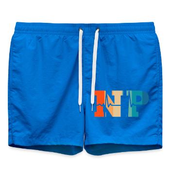Herzschlag Retro Krankenschwester Praktiker - Badeshorts - Cobalt blue - Vorne