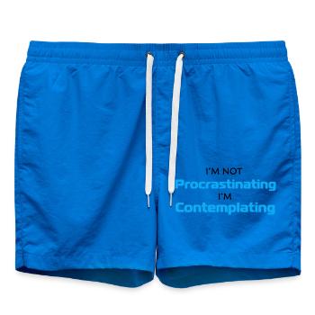 In a pinch, procrastinating, in contemplating - Swim Trunks - cobalt blue - Front