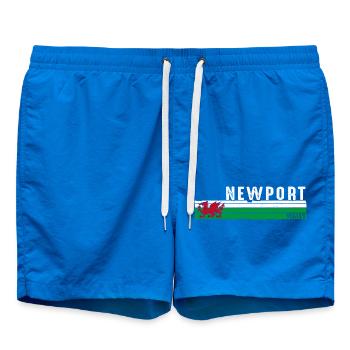 Newport Wales Vibrant Coastal Legacy - Swim Trunks - cobalt blue - Front