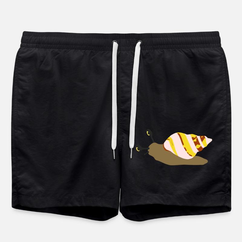Rose escargot - Short de bain - noir