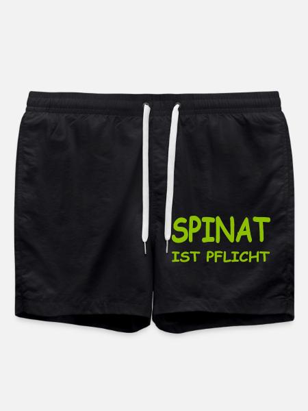 Spinat - Badeshorts - Schwarz