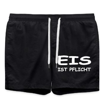 Eis - Badeshorts - Schwarz - Vorne - AI Model Male 185 light (185cm)