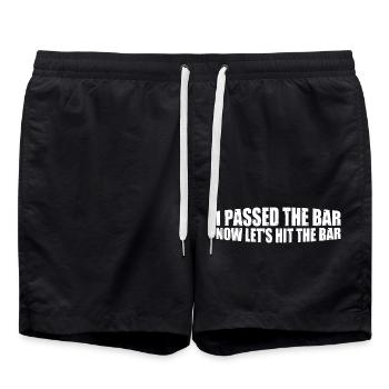 I Passed The Bar Now Let's Hit The Bar 8 - Badeshorts - Schwarz - Vorne - AI Model Male 185 light (185cm)