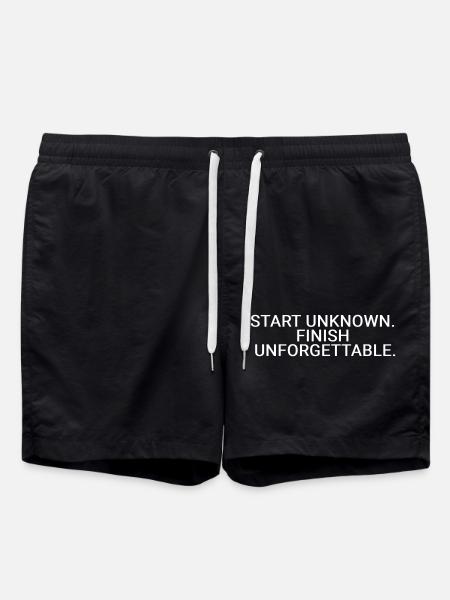 Start unknown. Finish unforgettable - Swim Trunks - black