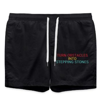 Transformez les obstacles en tremplins - Short de bain - noir - Devant - AI Model Male 185 light (185cm)