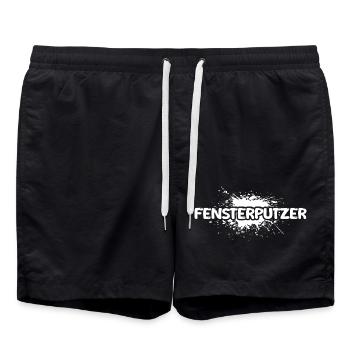 Window cleaner as a job - Swim Trunks - black - Front - AI Model Male 185 light (185cm)
