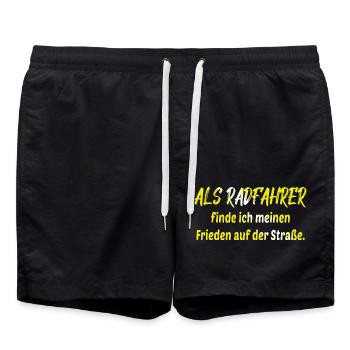Fahrrad Fahrrad Fahrrad Fahrrad Biker Mountainbike - Badeshorts - Schwarz - Vorne - AI Model Male 185 light (185cm)