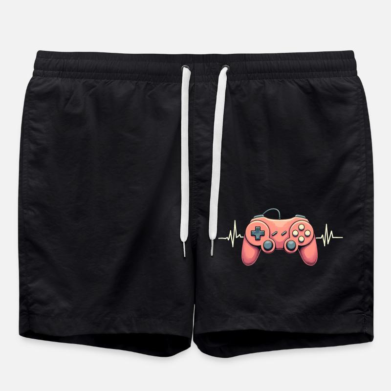 Gamer's Birthday: Console Hero - Swim Trunks - black