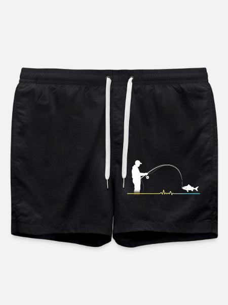 Herzlinie Angler - Männer T-Shirt - Badeshorts - Schwarz
