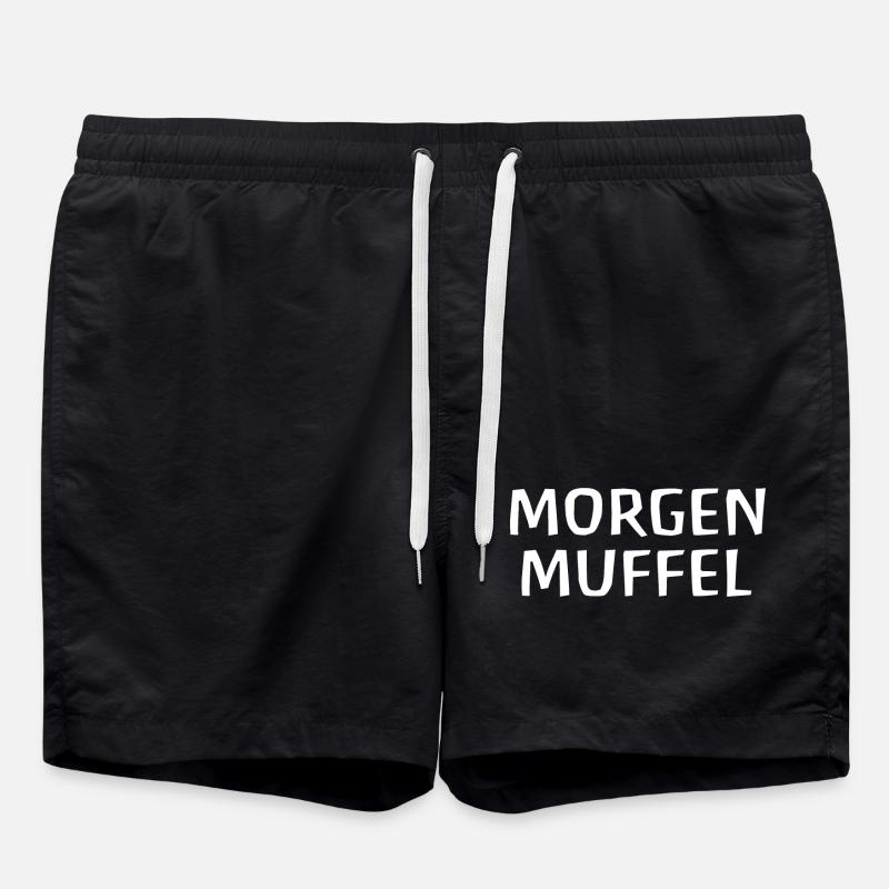 Morgenmuffel - Badeshorts - Schwarz
