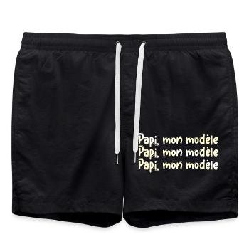 GRANDPA DAD GRANDPA HUMOR GRANDPA JOKE 13 - Swim Trunks - black - Front - AI Model Male 185 light (185cm)