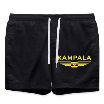 T-shirt Kampala pour les supporters ougandais - Short de bain - noir - Devant - AI Model Male 185 light (185cm)