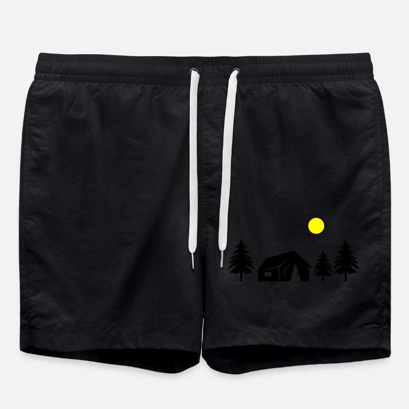 hütte im wald - Badeshorts - Schwarz