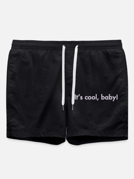its cool, baby - Swim Trunks - black
