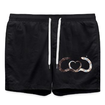 Snake Couple - Swim Trunks - black - Front - AI Model Male 185 light (185cm)