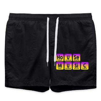 Rave Raver Techno music Techno bass Mixer - Swim Trunks - black - Front - AI Model Male 185 light (185cm)