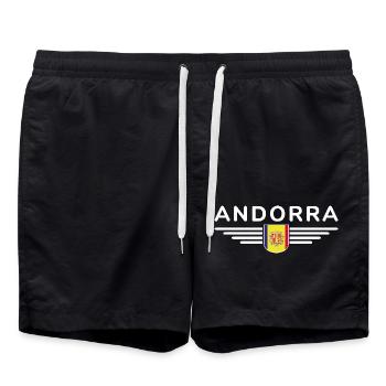 Andorra Fans T-Shirt Design - Badeshorts - Schwarz - Vorne - AI Model Male 185 light (185cm)