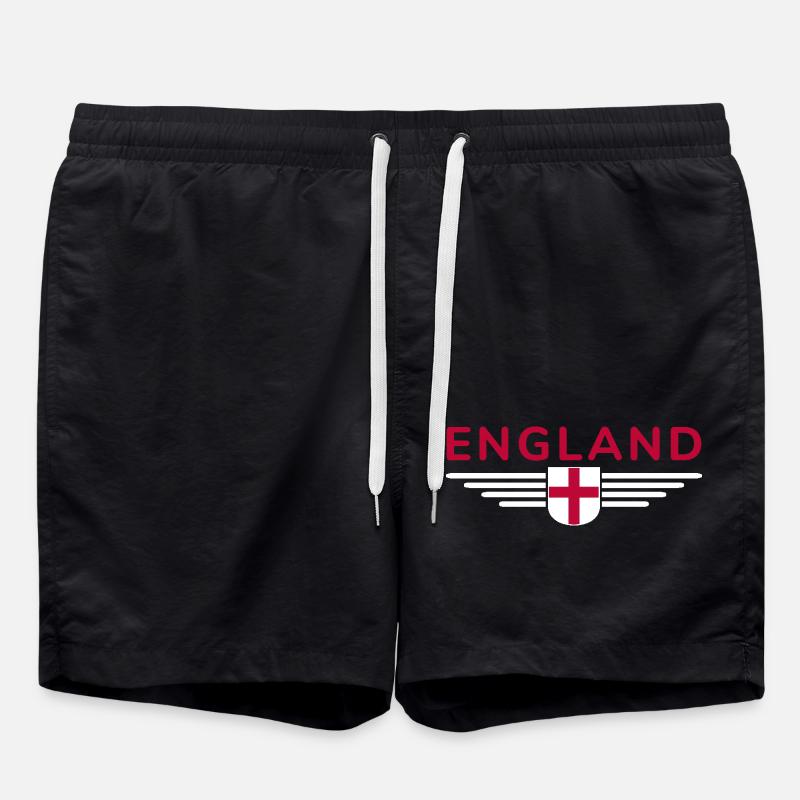 England Fan T-Shirt Design - Swim Trunks - black