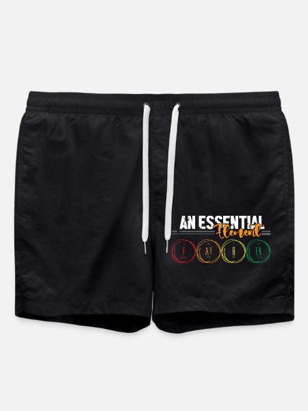 Periodic table - Swim Trunks - black