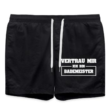 Sauveteur drôle - Short de bain - noir - Devant - AI Model Male 185 light (185cm)