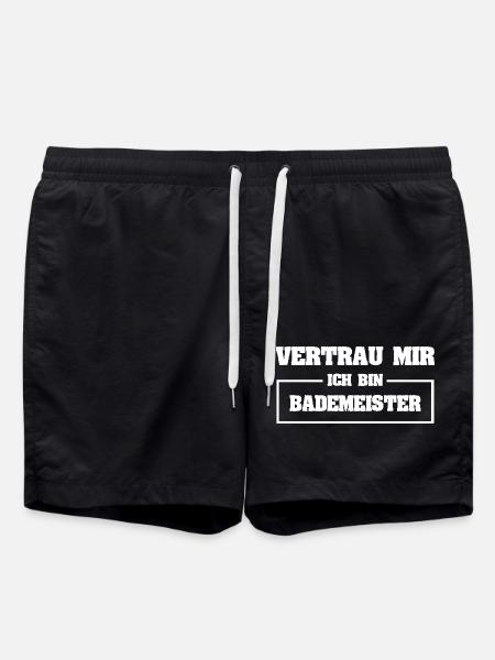 Funny lifeguard - Swim Trunks - black