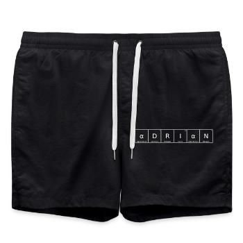 Adrian Name First Name Chemistry Periodic Table Elements - Swim Trunks - black - Front - AI Model Male 185 light (185cm)