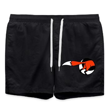 trou de renard fesses arrière s’enfouit en entrant - Short de bain - noir - Devant - AI Model Male 185 light (185cm)
