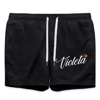 Violeta Custom Name for Women Kids Toddlers - - Swim Trunks - black - Front - AI Model Male 185 light (185cm)