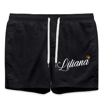 Liliana Name für Frauen Kinder Kleinkinder - Liliana - Badeshorts - Schwarz - Vorne - AI Model Male 185 light (185cm)