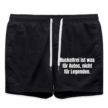 Smooth is something for normal cars - Swim Trunks - black - Front - AI Model Male 185 light (185cm)