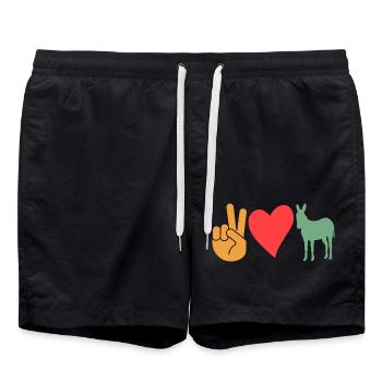 Âne - Short de bain - noir - Devant - AI Model Male 185 light (185cm)