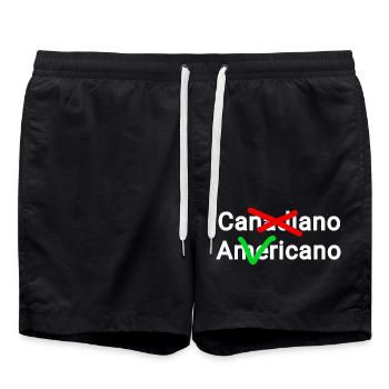 Amerikano only - Swim Trunks - black - Front - AI Model Male 185 light (185cm)