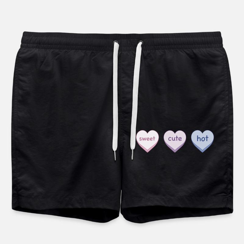 Sweet cute hot - Swim Trunks - black