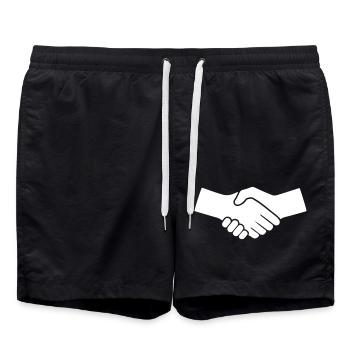 Symbole des mains - Short de bain - noir - Devant - AI Model Male 185 light (185cm)