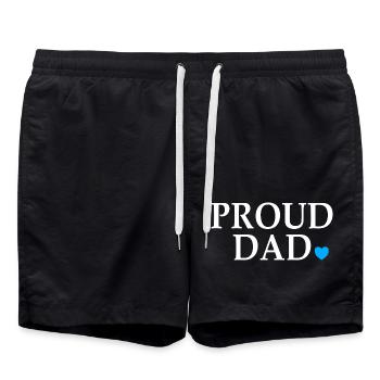 Père Cadeau Papa - Short de bain - noir - Devant - AI Model Male 185 light (185cm)