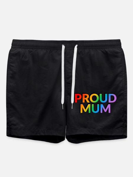 Proud Mum UK spelling - Swim Trunks - black