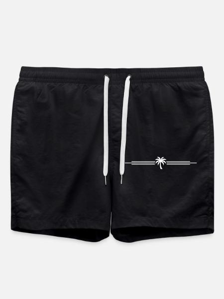 Palm Tree Symbol Holiday - Swim Trunks - black