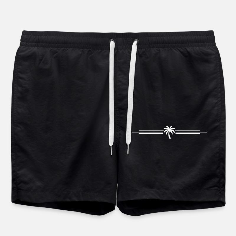 Palm Tree Symbol Holiday - Swim Trunks - black