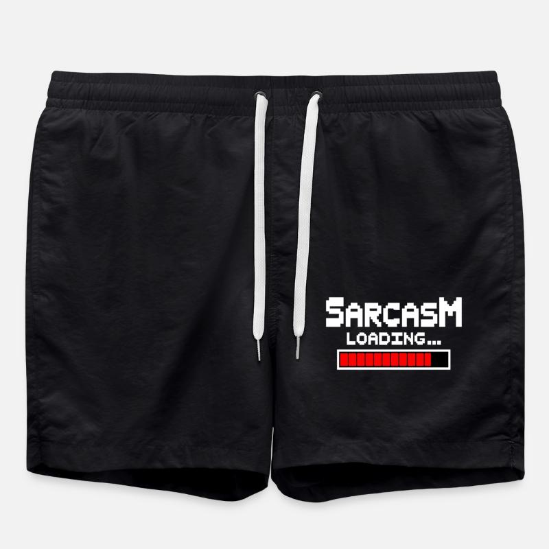 Sarcasme Loading Humour - Short de bain - noir
