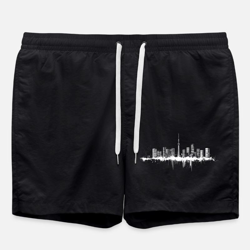 Tokio Skyline Japan Tokyo - Swim Trunks - black