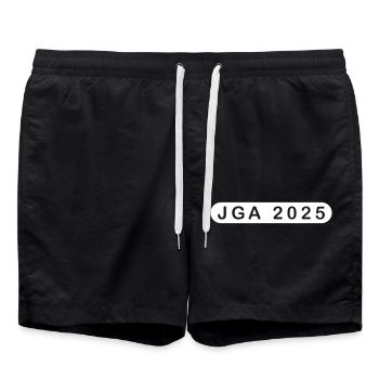 Jga 2025 Enterrement de vie de garçon - Short de bain - noir - Devant - AI Model Male 185 light (185cm)