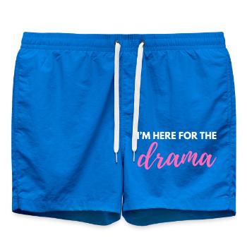 Ich bin wegen des Dramas hier – Sarkastisches lustiges Zitat - Badeshorts - Cobalt blue - Vorne