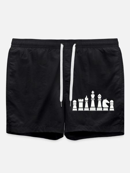 Chess pieces - Swim Trunks - black