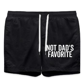 Nicht Papas Favorit - Badeshorts - Schwarz - Vorne - AI Model Male 185 light (185cm)