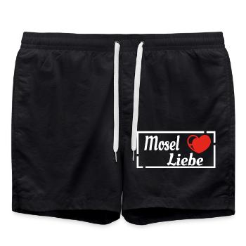 Moselle Love1 - Swim Trunks - black - Front - AI Model Male 185 light (185cm)