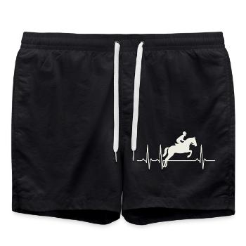 Rider Heartbeat – ECG avec saut d’obstacles - Short de bain - noir - Devant - AI Model Male 185 light (185cm)
