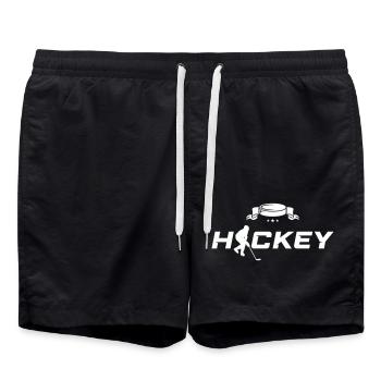 hockey - Badeshorts - Schwarz - Vorne - AI Model Male 185 light (185cm)