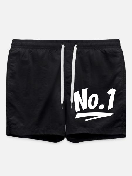 number one - Swim Trunks - black