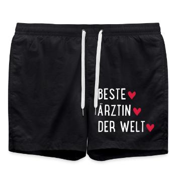 Beste Ärztin der Welt - Badeshorts - Schwarz - Vorne - AI Model Male 185 light (185cm)